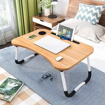Wooden Laptop Table – Laptop Stand – Floor Table – Laptop Table – Drawing Desk – Bed Tray Table Fold - able – Table Notebook Stand Reading Holder – Study Table – Portable Desk – Random Color - My Store