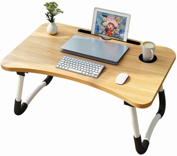 Wooden Laptop Table – Laptop Stand – Floor Table – Laptop Table – Drawing Desk – Bed Tray Table Fold - able – Table Notebook Stand Reading Holder – Study Table – Portable Desk – Random Color - My Store